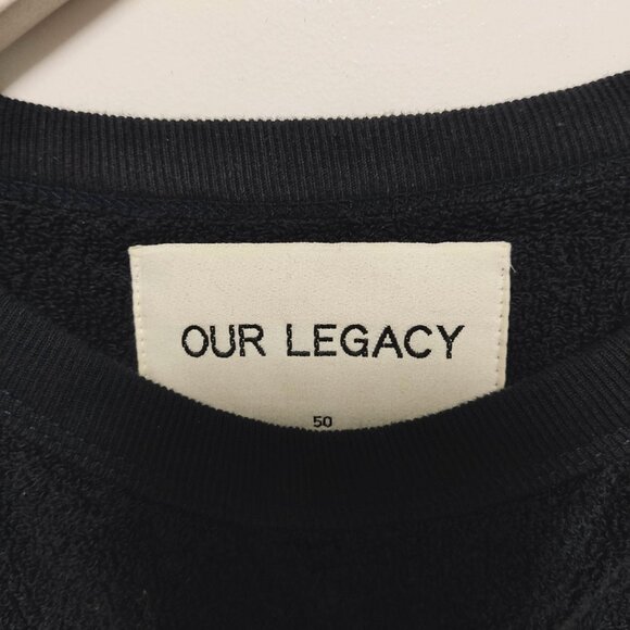 Our Legacy No Service Sweater Terry Towel Crewneck - Dark Men’s Medium Size 50 - Picture 5 of 5